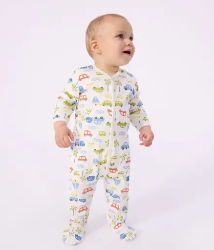 [3617102974329] Pyjama bébé en coton imprimé voitures - petit bateau - 1mois (54cm)
