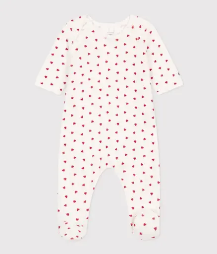 [3617102252304] Pyjama bébé en velours cœurs - petit bateau - 3mois (60cm)  