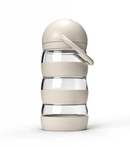 [3760399000759] boite doseuse 3 compartiments 11 Doses  - Elhée - Beige