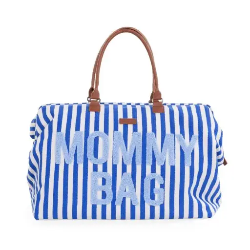 Sac à langer - Childhome - Mommy Bag Rayures Bleu Electrique