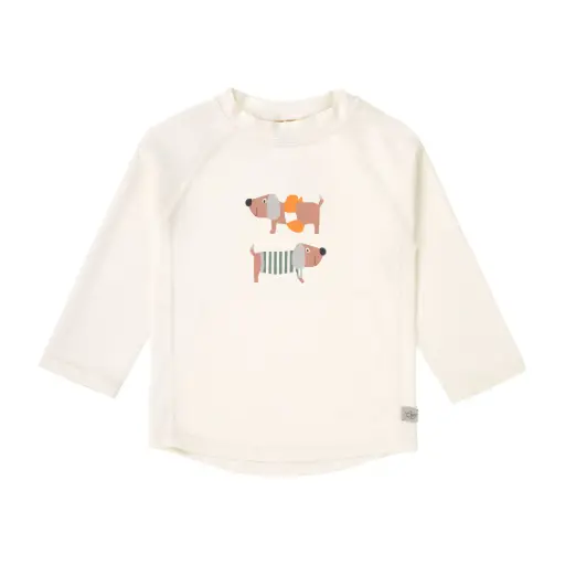 [4066239168634] T-shirt De Bains Manche Longue - Lässig - Chien Blanc 2/3Ans Anti-UV   