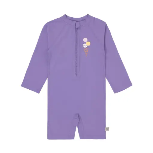 [4066239166050] Maillot de bain enfant manches courtes Anti-UV - Lässig - Glace Violet 2/3Ans