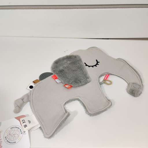 [PU-547] Doudou Attache Sucette - Donebydeer - Eléphant