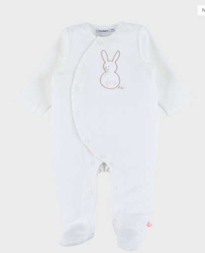 [5414220243300] Pyjama en velours - noukie's - Lapin Blanc 1mois    