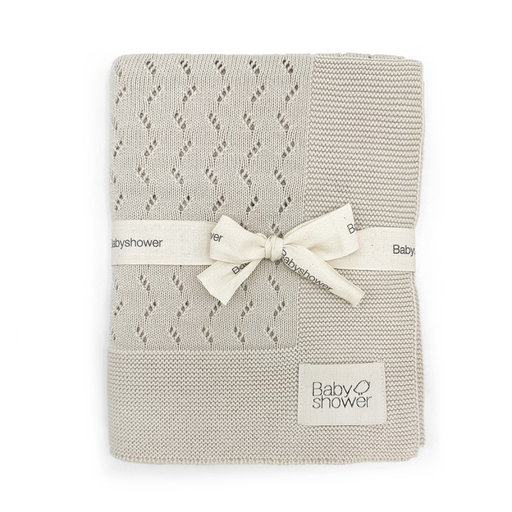[7427244681612] Couverture Tricot - Babyshower - Classic Beige